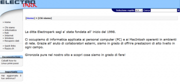 Sito E-park nel 2005